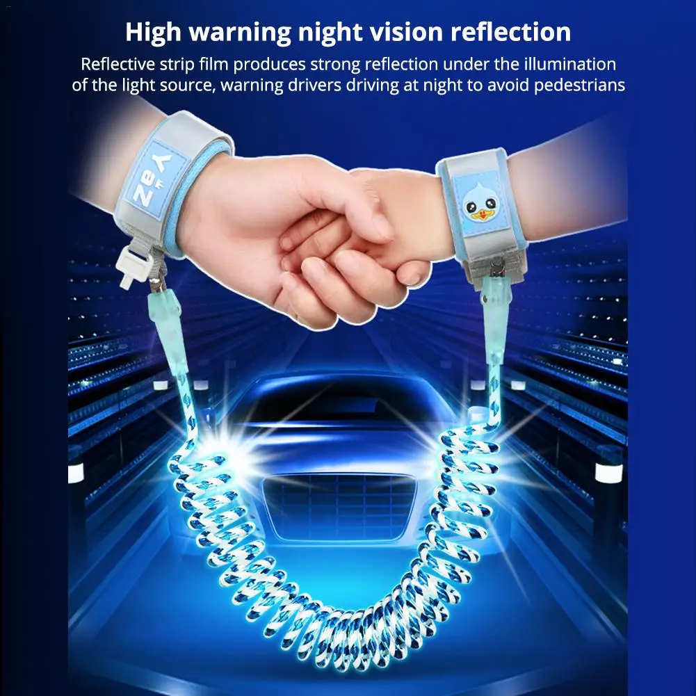 Светоотражающий поводок с защитой от потери на запястье для детей