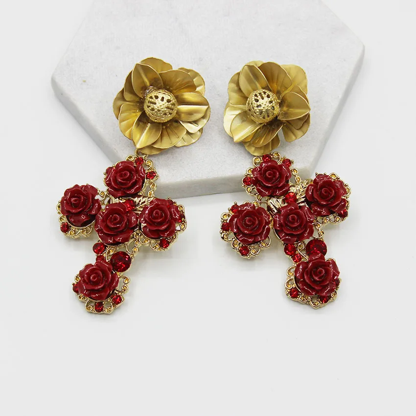 2020 новые преувеличенные металлические серьги в форме шара и цветка ретро стиле