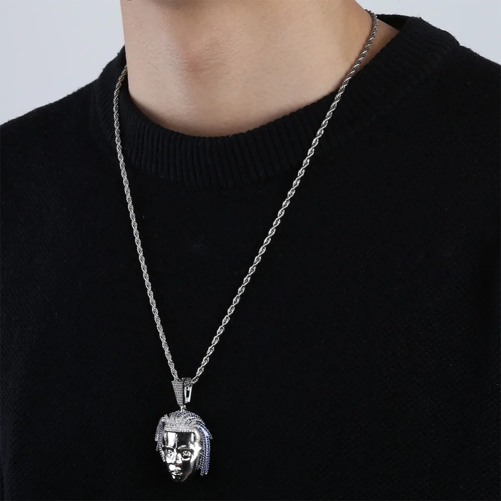 GUCY персонализированные Рэппер XXXTentacion кулон ожерелье Iced Out CZ цепи мужские хип хоп панковские шармы Ювелирные изделия Подарки