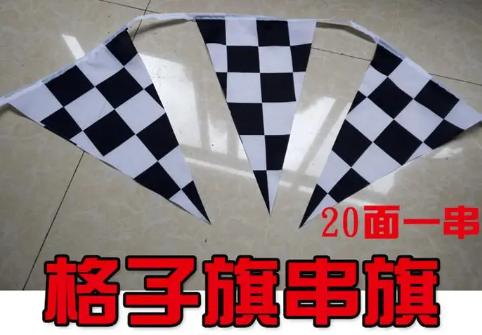 13M 50pieces Flags 14x21cm Checkered Racing Pennant Banners for Party Sport Events | Дом и сад