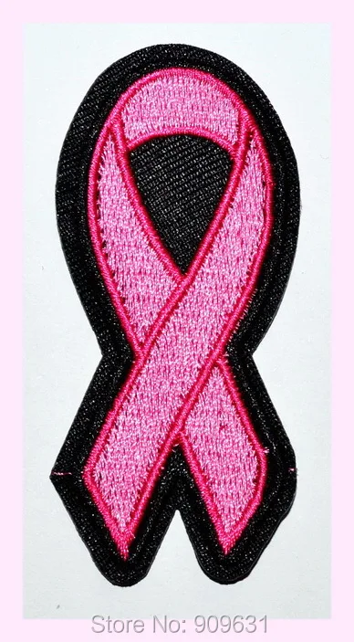 

30x Breast Cancer Awareness Pink Ribbon Embroidery Iron on Sew on Patch