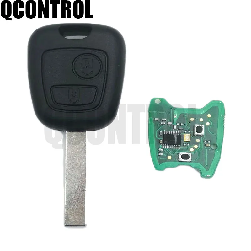 QCONTROL Автомобильный ключ дистанционного управления DIY для PEUGEOT 307 2 кнопки полный
