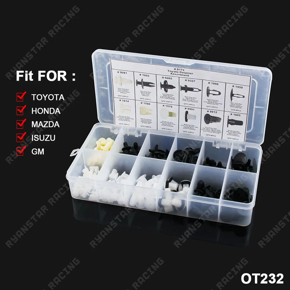 146pcs 415 730pcs автозажим для машин Универсальный бампер фиксированный зажим