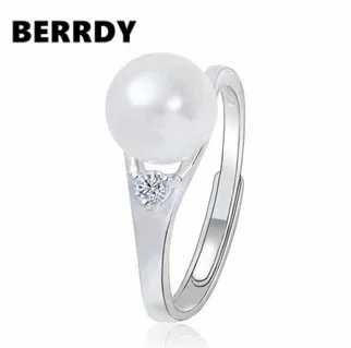 Модное кольцо на палец с пресноводным жемчугом 4 цвета для очаровательных женщин