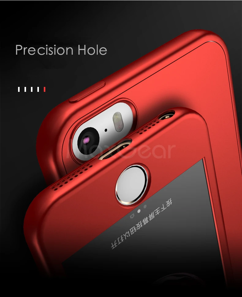 MaxGear 360 градусов полное покрытие Чехлы для iPhone 5 SE 6s 7 Plus X чехол мягкий TPU iphone 2 2020