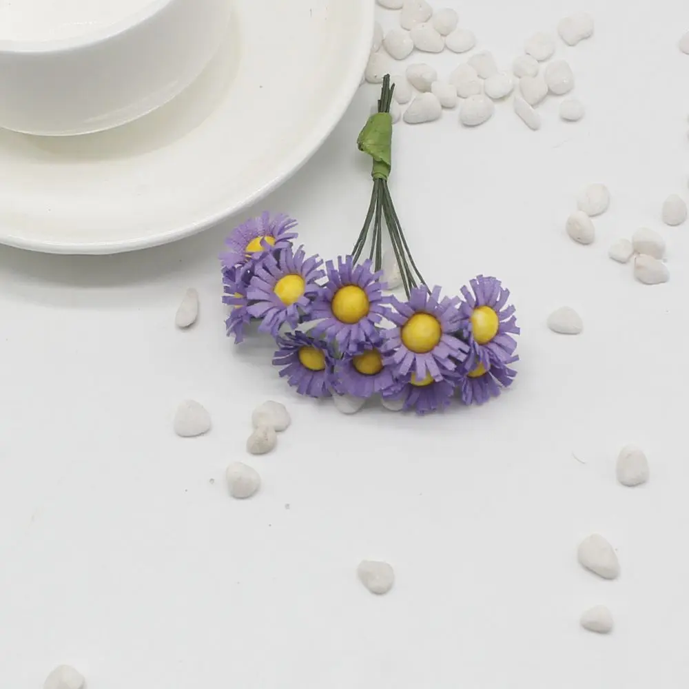 30 шт./лот Подсолнухи искусственные цветы маленькие маргаритки гирлянда diy