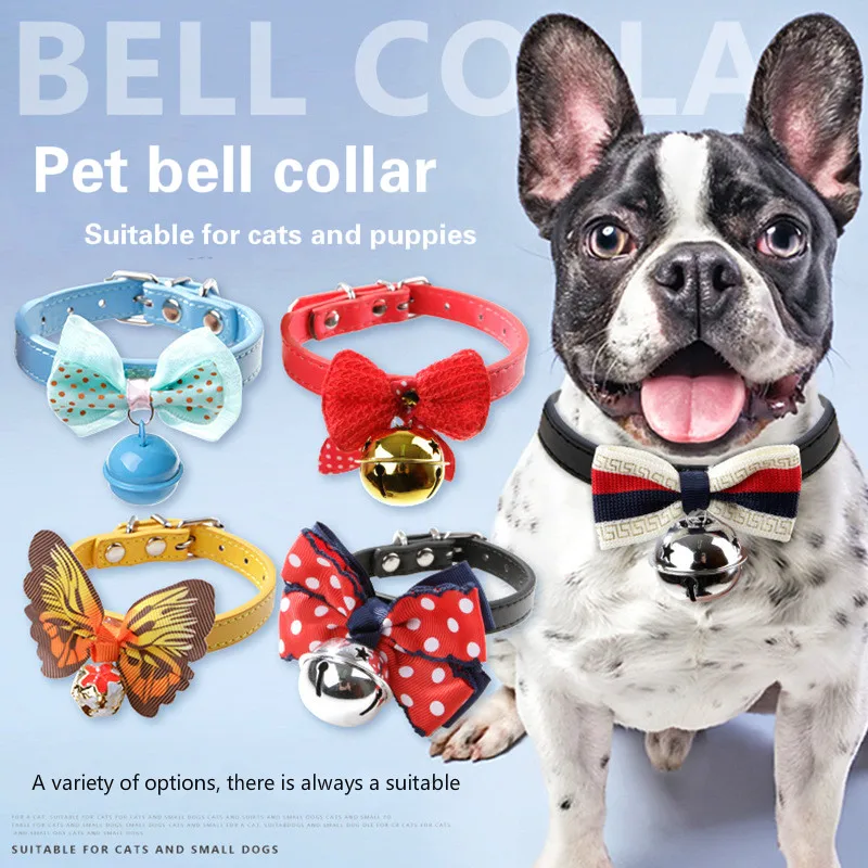 

Pet supplies fashion dog tie bell big bow star collar