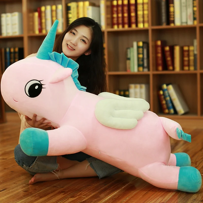 

85cm New Soft Unicorn Plush Toy Cute Stuffed Animal Doll Pillow Cushion Toys Brand For Children Home Decoration Christmas Gift