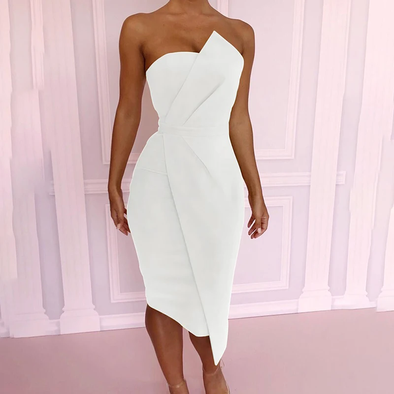 Новые модные женские туфли вечерние платье Элегантная сексуальная длина до