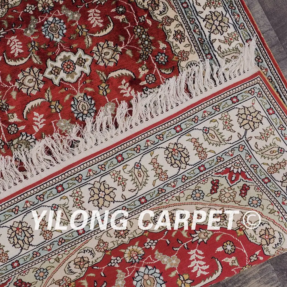 YILONG 2 5 'x 4' персидский шелковый ковер с цветочным дизайном изысканная