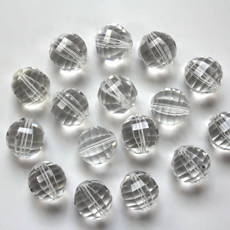 

StreBelle Clear Color 10mm 100pcs AAA Austria faceted Crystal Glass Beads Loose Spacer Round Beads for Jewelry Making