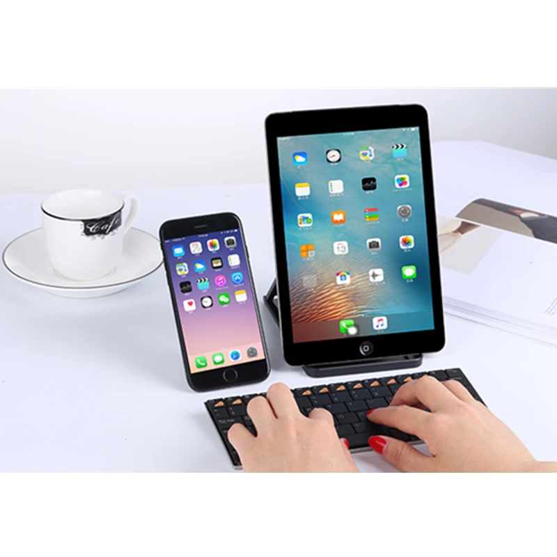 BK102 ультра-тонкая Bluetooth беспроводная клавиатура для iPhone iPad Android ПК планшет Air2 Pro 10 5