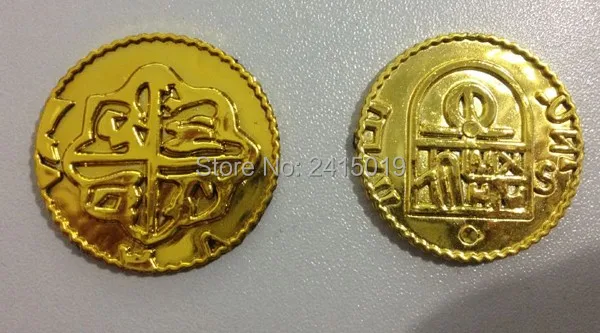 Оптом крутые 1000 шт. пластиковые испанский пиратский кладоискатель золотые