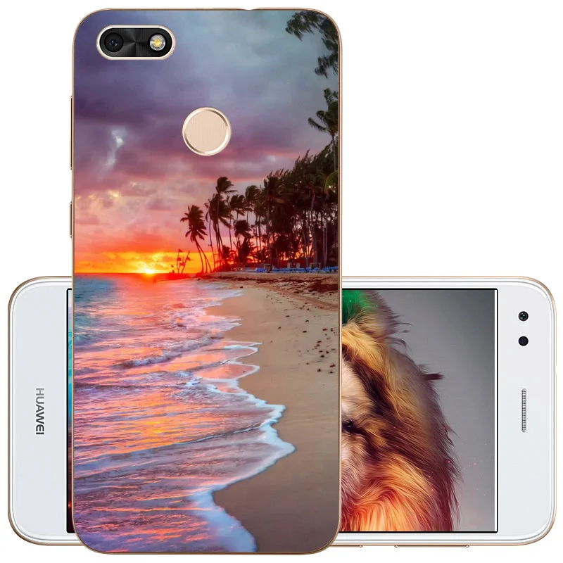 Чехол для huawei P9 Lite Mini с прозрачной рамкой, мягкий силиконовый чехол из ТПУ для huawei Y6 Pro SLA-L22, задняя крышка для телефона - Цвет: ZC