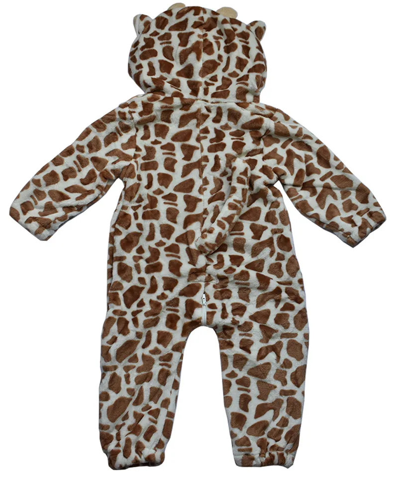 DOUBCHOW Infants Baby's Soft Flannel Cute Brown Milk Cow Rompers Toddlers Girls Boys Babys Snowsuit Costume Cosplay Jumpsuits |