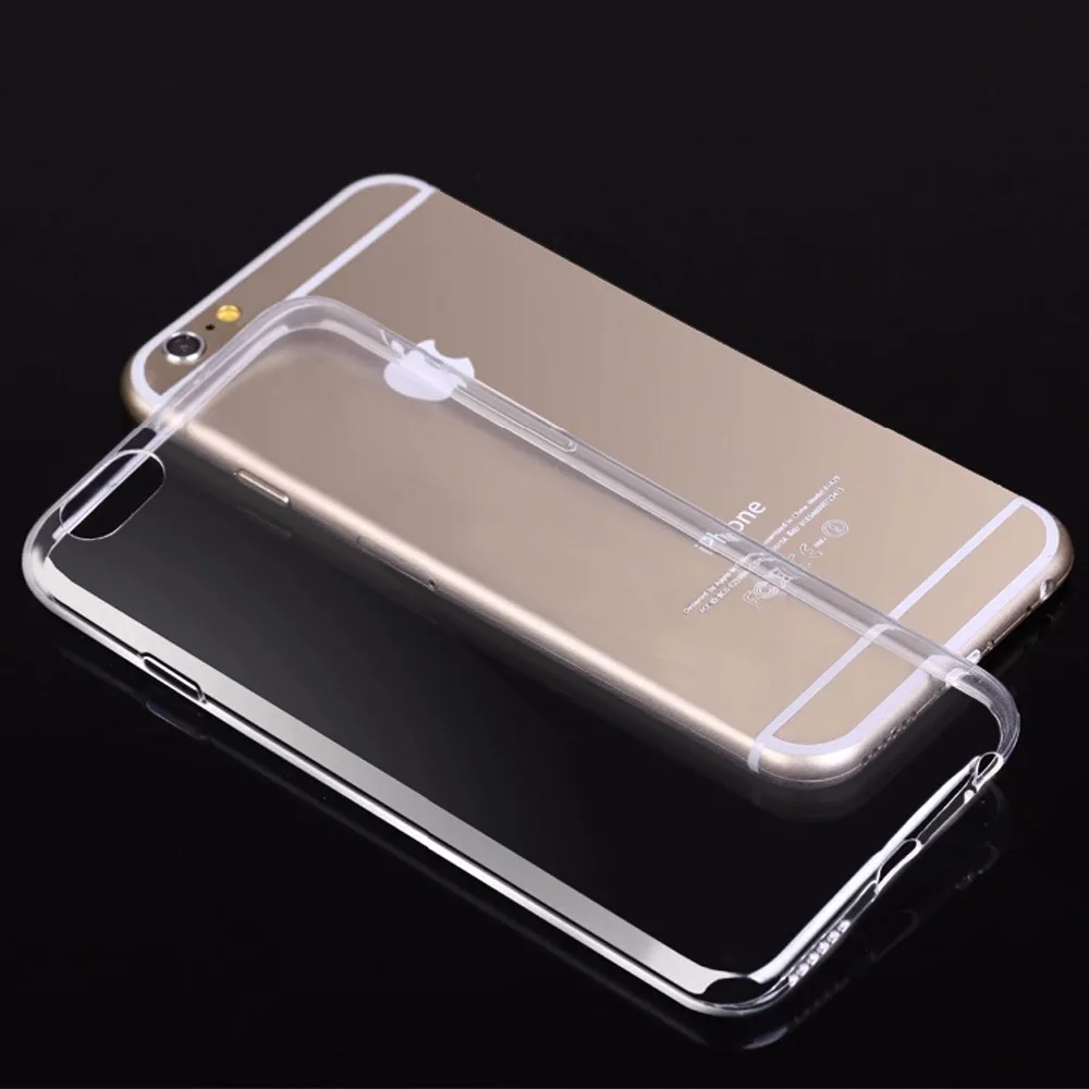 For iPhone 6 Soft Clear Cases 0.33MM Super Slim TPU Gel Silicon Phone shell 4.7 /6 plus Thin Transparent Cover Bag |