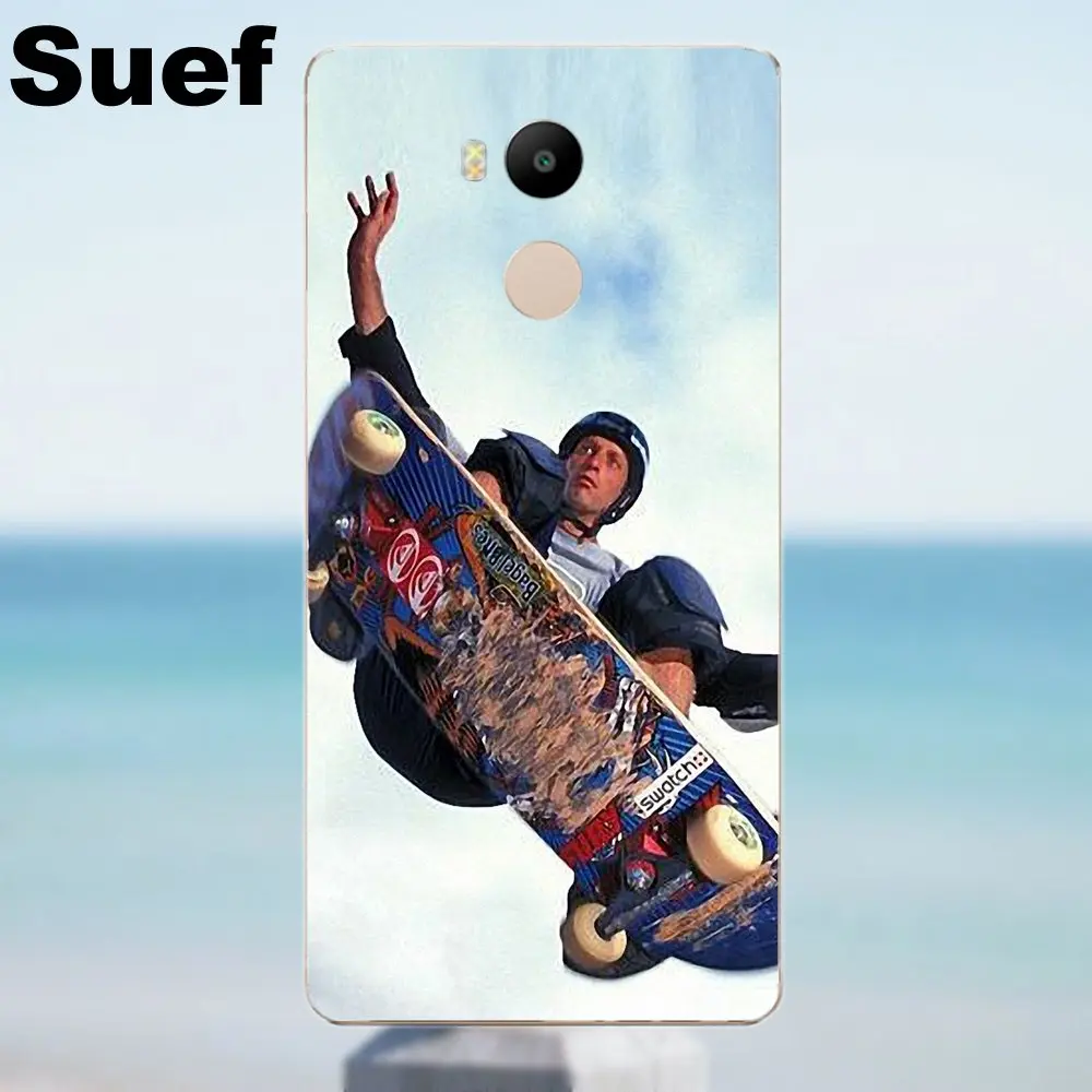 Suef For Xiaomi Redmi 4 3 3S Pro Mi3 Mi4 Mi4i Mi4C Mi5 Mi5S Mi Max Note 2 Soft TPU Protective Tony Hawk Skateboard Legend | Мобильные