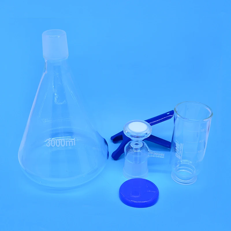 3000ml Vacuum Suction Filter Device Sand core filtration devices solvent filter device with flask |
