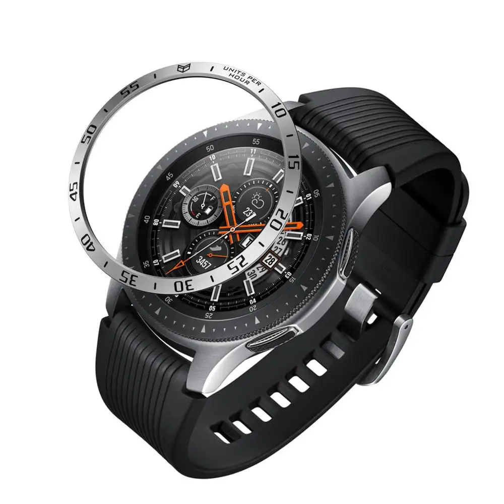 Для samsung Galaxy Watch 42/46 мм рамка кольцо клейкая крышка против царапин металлические Смарт часы защиты орнамент аксессуары#524