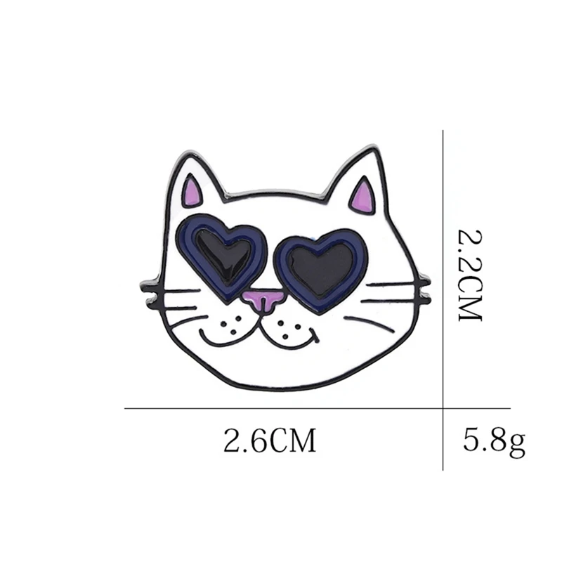Cute Cat Head Enamel Pins Lovely Cats Badge Brooches Bag Clothes Lapel Pin Cartoon Animal Jewelry Gift | Украшения и аксессуары
