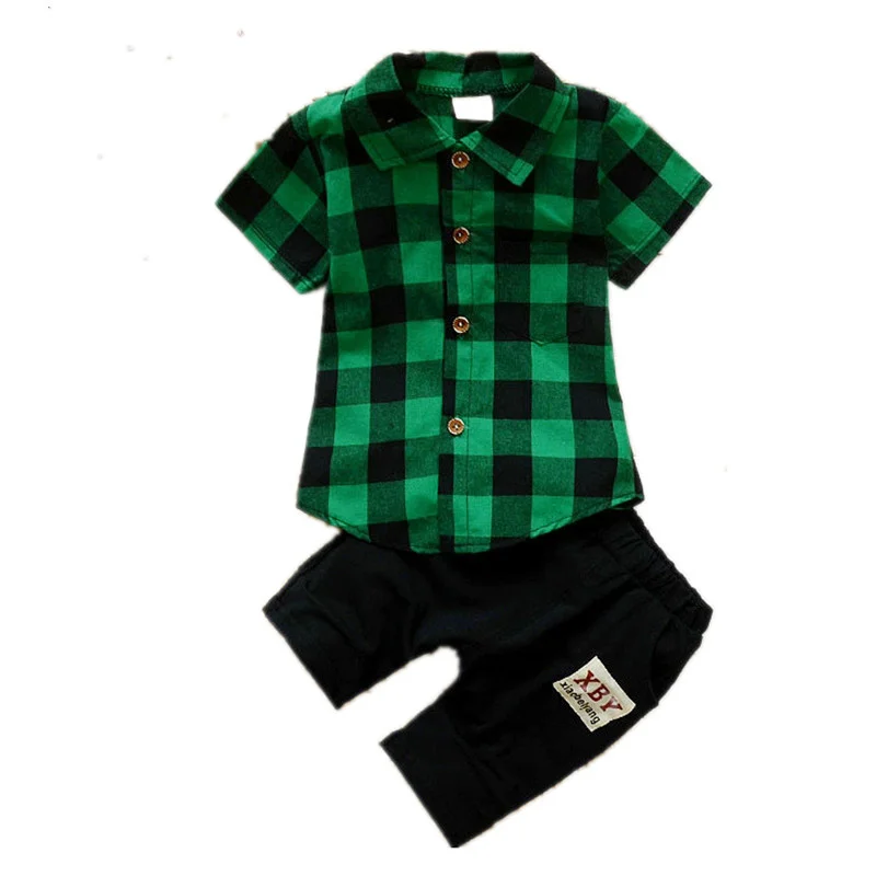 

Boys' summer dress 2019 new children's short-sleeved suit baby cute children's dress two sets