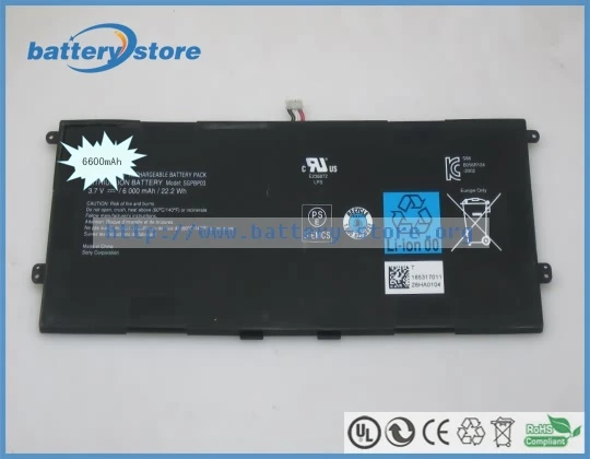 Новые оригинальные аккумуляторы для ноутбуков Xperia Tablet Z SGPBP03 3 7 в 6 ячеек |