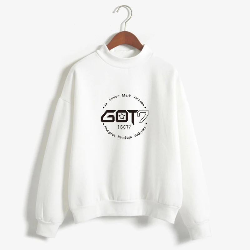 

KPOP GOT7 Hoodies Women Sweatshirt Autumn Winter Fleece Street Wear Moletom Feminino Casual Winter Fleece Tracksuit