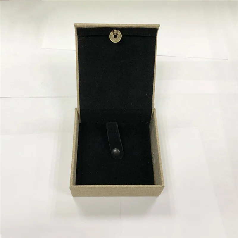 

Pinksee 10*10*3.7cm Black Tassel Pendant Jewelry Box Bracelet Bangle Necklace Pendant Ring Gift Soft Display Case Wedding