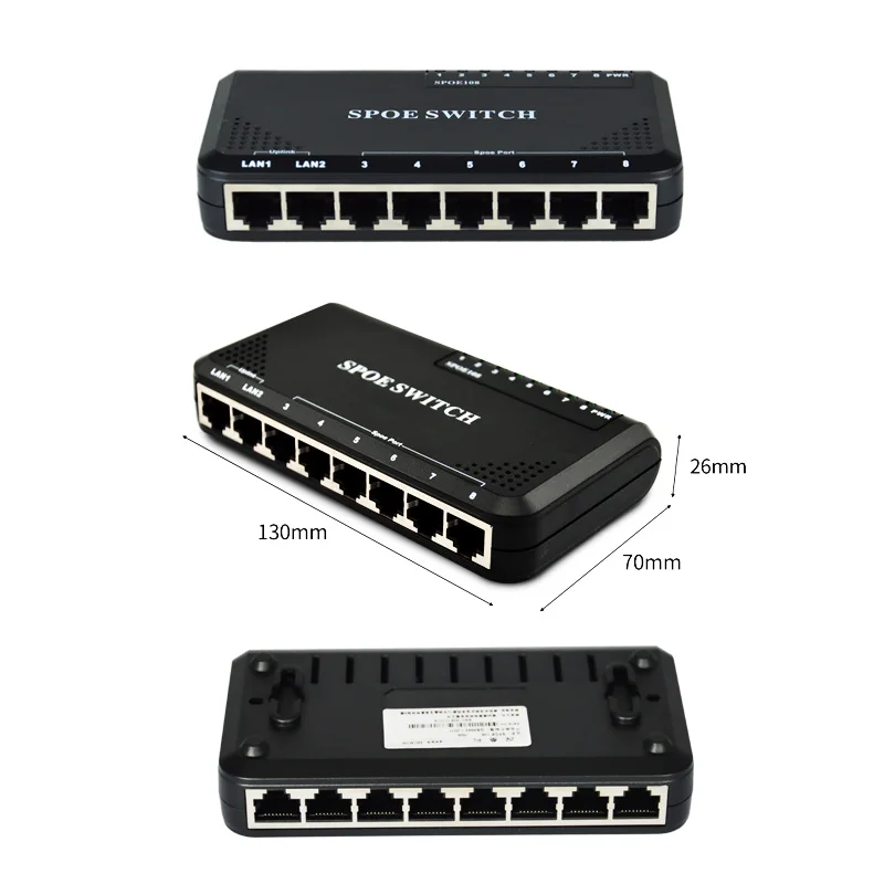8 портов POE коммутатор Ethernet с 90 вт адаптер питания для сети ip-камер или беспроводной AP/6 PoE сплиттер подходит для CCTV