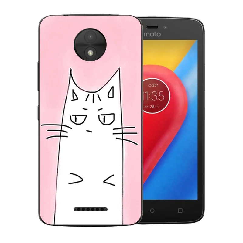 Чехол для телефона 5 0 дюймов Motorola Moto C Capa 2017 силиконовый чехол с рисунком кошки