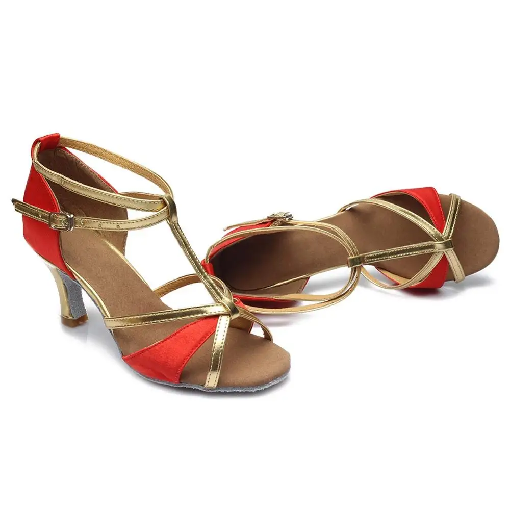 brand new womens tango ballroom latin dance shoes salsa dancing shoes 7cm5cm heeled hot sales 5colors free global shipping