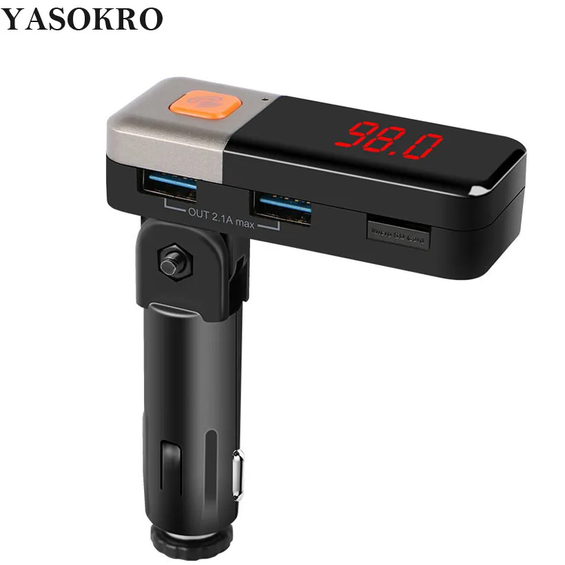 Автомобильный комплект BC11 fm передатчик Bluetooth с громкой связью mp3 плеером двумя usb