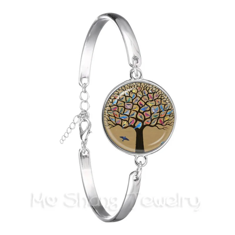 Классический браслет с кабошоном 18 мм классный купол посеребренный цепочка
