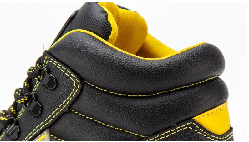 Мужские рабочие ботинки из натуральной кожи безопасная обувь со стальным носком