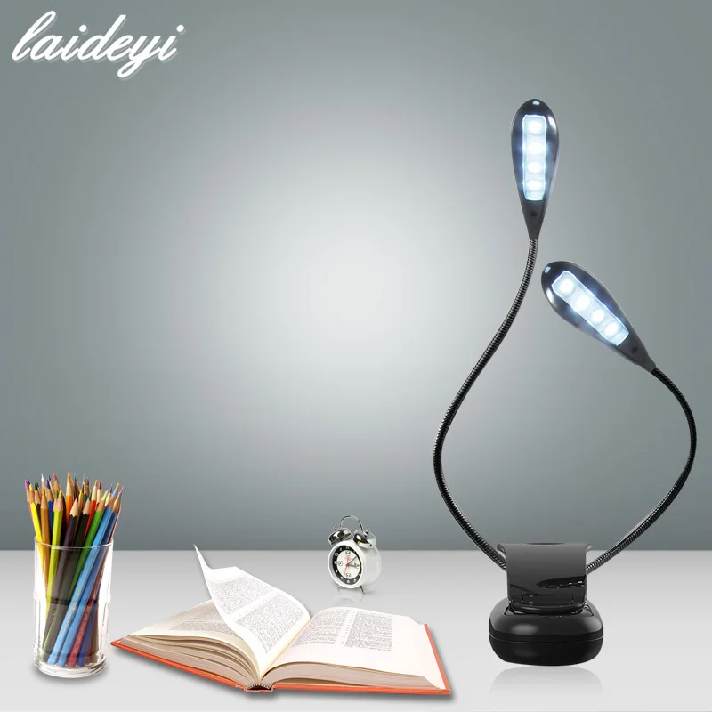 LAIDEYI 8 светодиодный USB музыкальный двухполюсный Настольный светильник студийный
