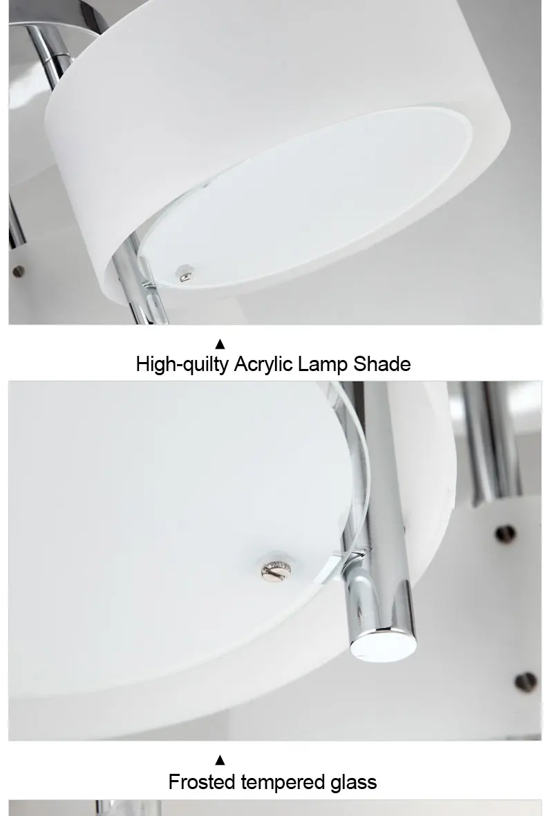 Lustres Brief Home Deco, Круглый акриловый потолочный светильник для гостиной, современный светильник DIY для Спальни 3* E27, хромированная железная потолочная лампа