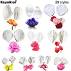 Большая пиона, роза, тюльпан, Орхидея, цветок, лепесток, ветка, силиконовая форма, мастика, сахар, помадка, глина, форма, украшение для торта, инструменты C337