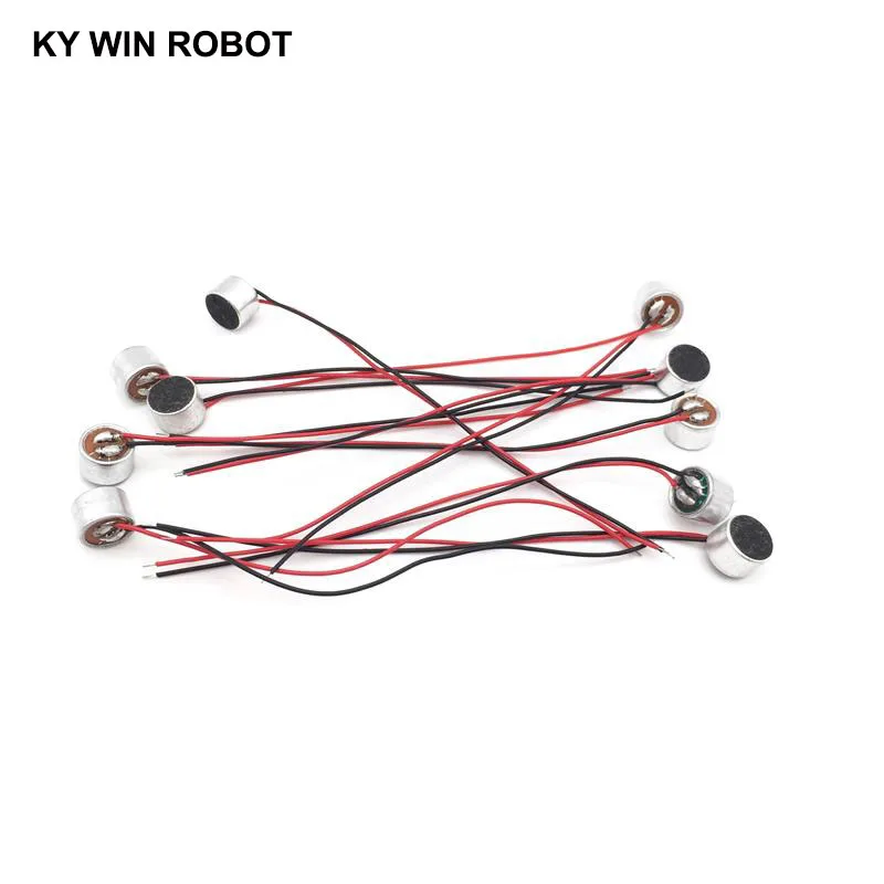 

10 PCS/LOT 9x7mm 9767 MIC Capsule Electret Condenser Microphone With Wire Length 9.5CM