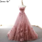 2021 Новейшие свадебные платья принцессы с цветами, сексуальное свадебное платье с открытыми плечами, настоящая фотография 66290