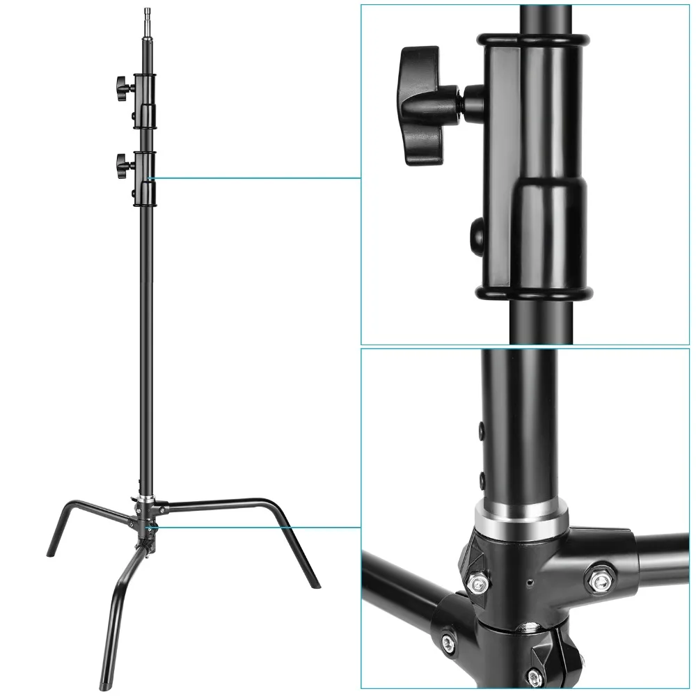 Neewer 2-pack сверхмощный светильник C-Stand-Макс. 10 футов/3 метра Регулируемый с 3,5 футов держа руку+ рукоятка головка для студии