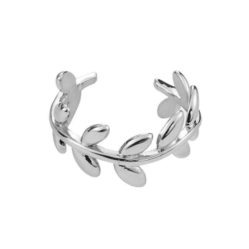 Великолепная сказка розовое золото цвет регулируемые кольца Boho витой листьев