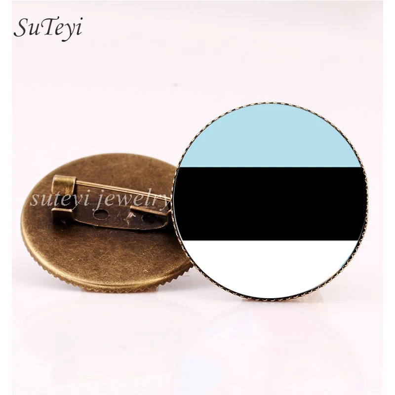 SUTEYI хит продаж Значки для значков в виде брошь булавка флага из стекла и