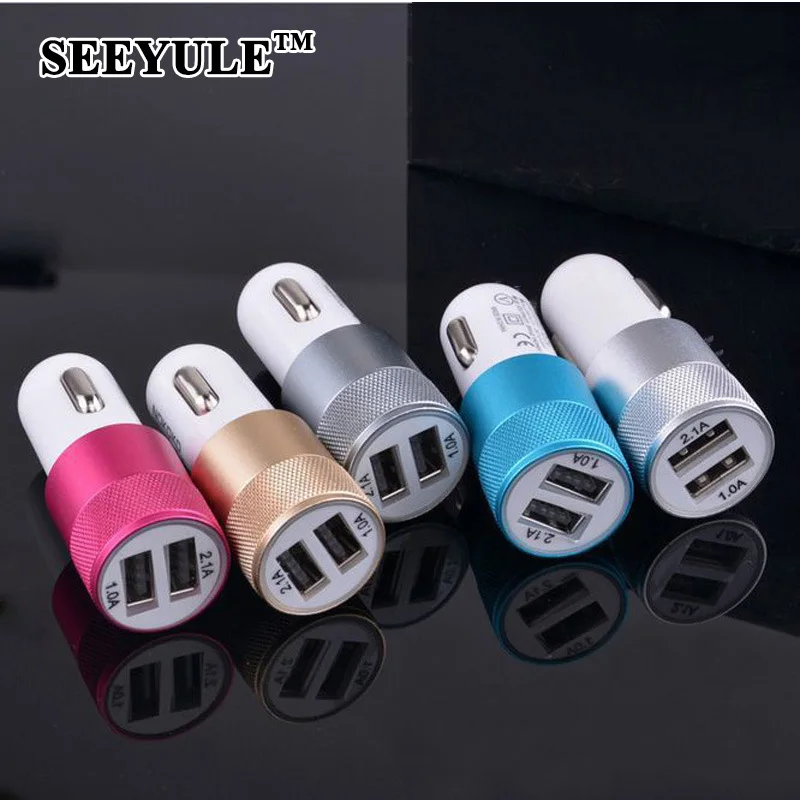 1 шт. автомобильное зарядное устройство с двумя USB портами А 2 А|usb charger lighter|lighter usb