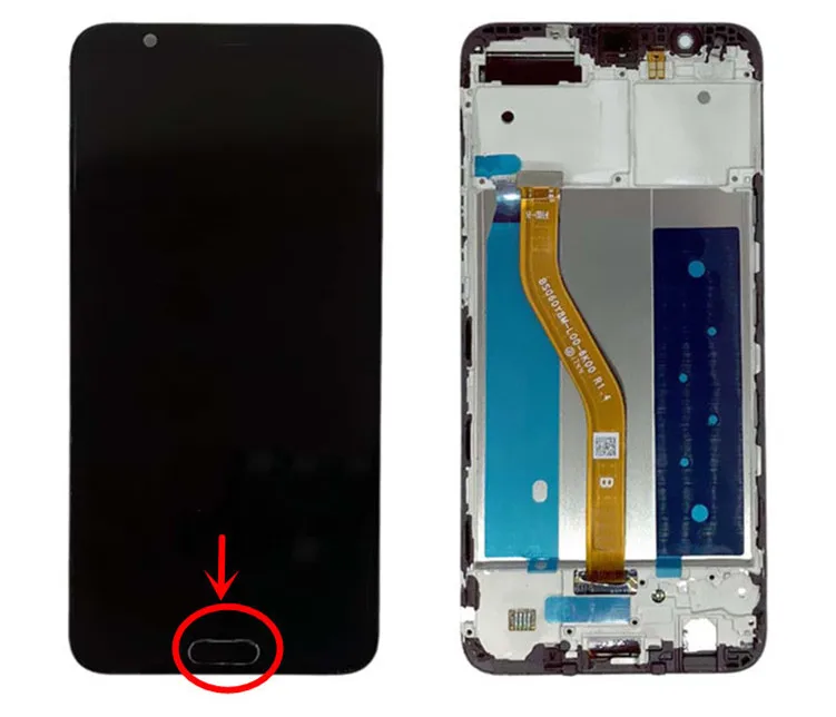 Оригинальный сенсорный ЖК дисплей для Huawei Honor View 10 / V10 с рамкой и сканером