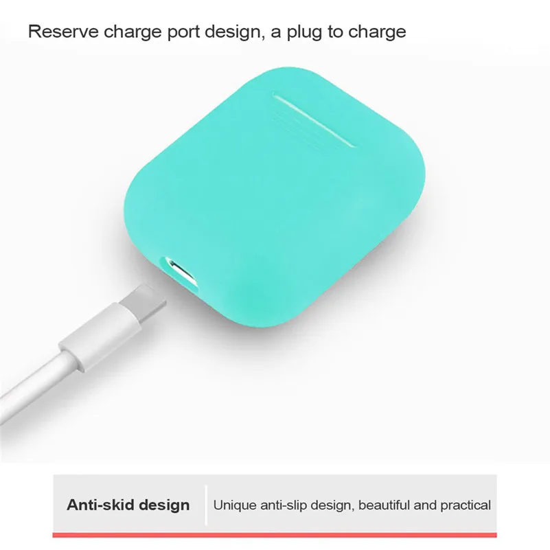Чехол для наушников Apple AirPods силиконовый чехол беспроводных Bluetooth Air Pods защитный