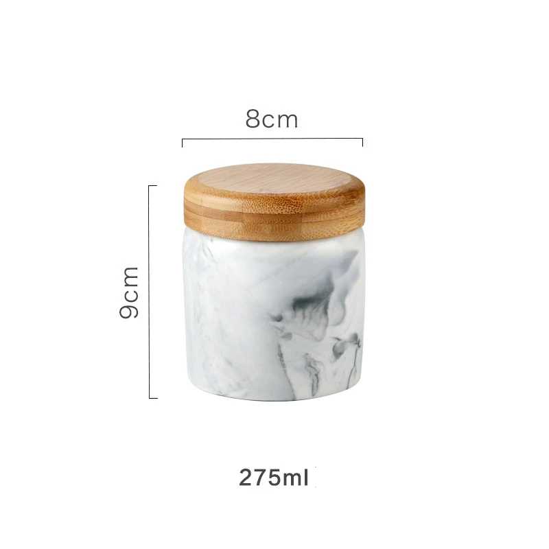 Gray 275ml Скандинавские креативные мраморные Кухонные керамические запечатанные банки разные зерна кофе чай конфеты орех хранения приправа банка с крышкой - Цвет: Gray 275ml
