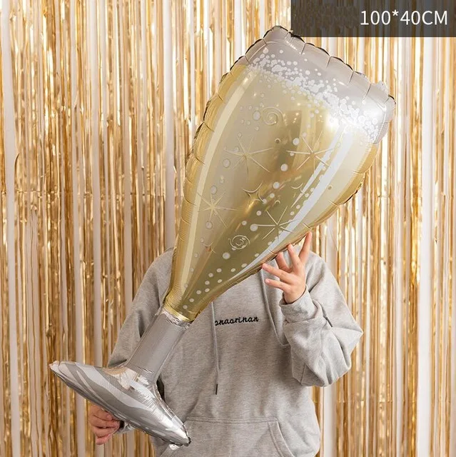 Cup Шампанское вино чашки виски, пиво шарик для бутылки 30 лет счастливый декор для вечеринки в честь Дня Рождения в возрасте до совершенства Золотой Король Корона невесты - Цвет: Cup
