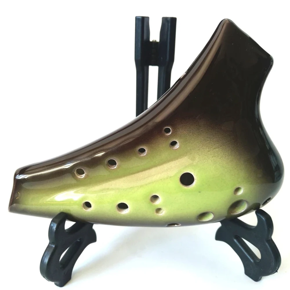 

TNG Double Pipes Ocarina Alto C Dual (2) Voicing Holes 2 Octave Masterpieces handmade Ceramic Professional Musical Instruments