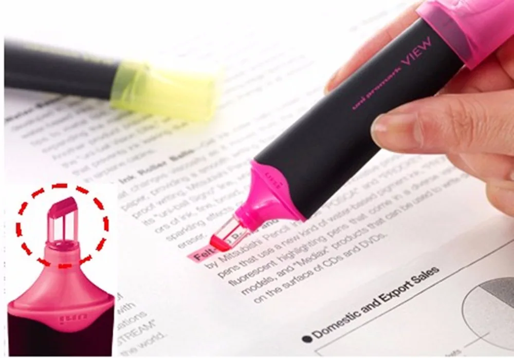 Japan UNI Mitsubishi USP 200 Window Highlighter VIEW Precision Cross 6 цветов 5 мм|Маркеры| |