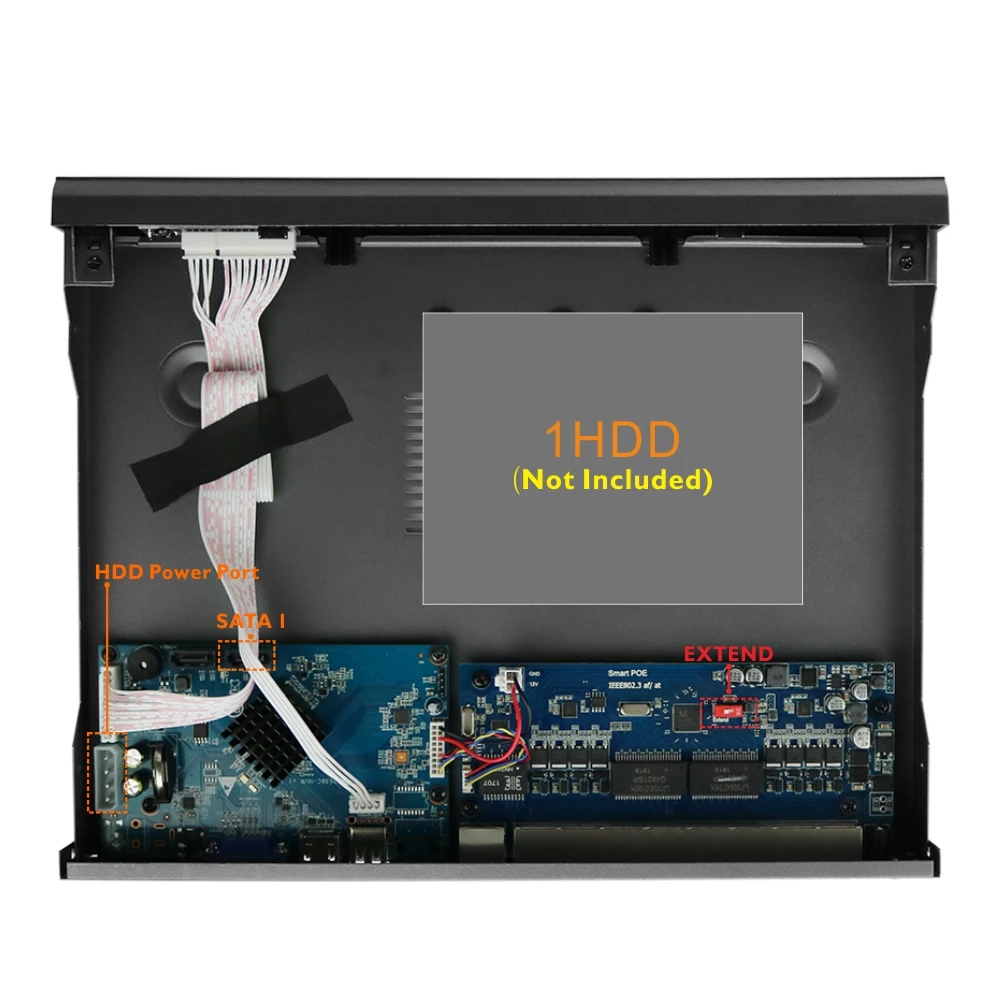 SVNVR 8CH 5MP/4MP H.265 POE NVR Поддержка жесткого диска 1x10 ТБ с выходом HDMI и VGA бесплатное